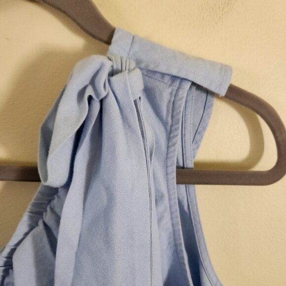 Vineyard Vines NWT Oxford One Shoulder Bow Top Cloud Size 6 - Picture 7 of 10